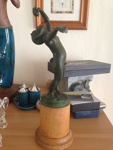 Jens Jacob Bregnø Bronze Figur of Saturn med druer