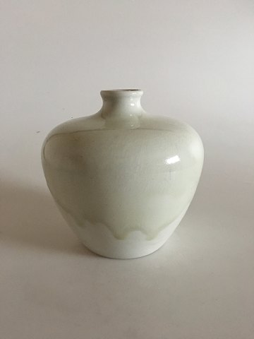 Rørstrand Art Nouveau Vase Krystal glasur lysegrøn/hvid