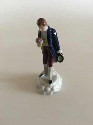 Rosenthal Miniature Figurine af Elegant Herre med Blomster
