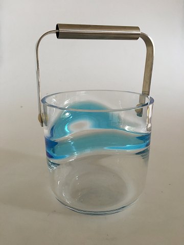 Blå Time Isspand i glas fra Holmegaard