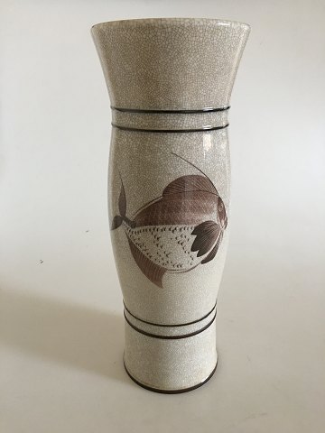 Bing & Grøndahl Art Deco Vase med Fisk 118K/371