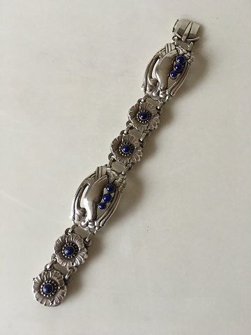Georg Jensen Sterling Sølv Armbånd No. 23 med Lapis Lazuli