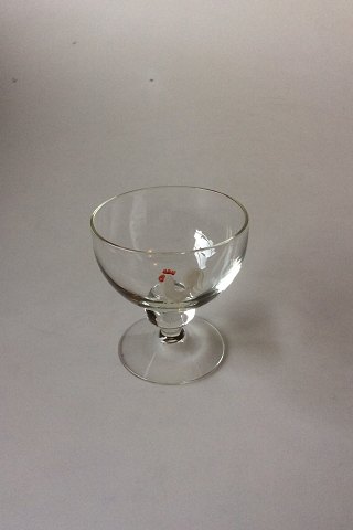 Holmegaard Cocktailglas dekoreret med hvid hane