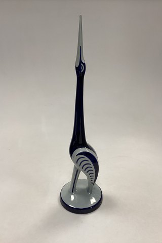 Søholm Keramik Figur - Blå/Hvid Trane