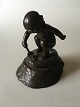 Adda Bonfils Bronze Figur af pige med skovl