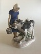 Bing & Grøndahl Figur Pige med Kalve No 2270