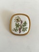 Royal Copenhagen Flora Broche / Vedhæng I Porcelæn og Sterling Sølv