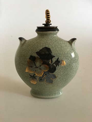 Royal Copenhagen Vase med Bronze låg af Knud Andersen