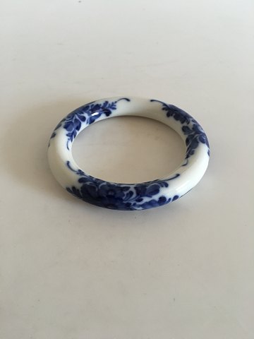 Royal Copenhagen Porcelæn Armring med Blå Blomst Motiv