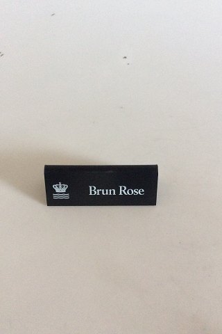 Royal Copenhagen Forhandler Reklame Skilt i Plastik "Brun Rose"