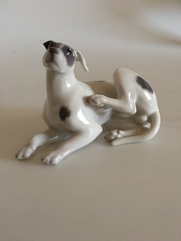 Royal Copenhagen Figurine af Liggende Hund No 1452/2855