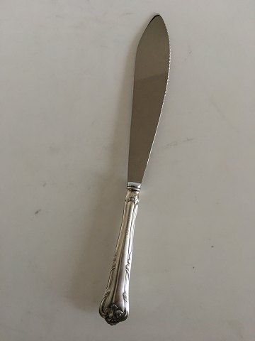 Herregaard Cohr Lagkagekniv med Takket Skær i Sølv og Rustfrit Stål