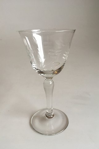 Lyngby Glasværk Nordlys Portvinsglas med slibning