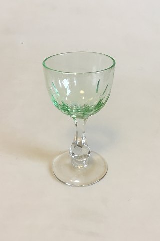 Holmegaard Derby Hvidvinsglas med grøn cuppa