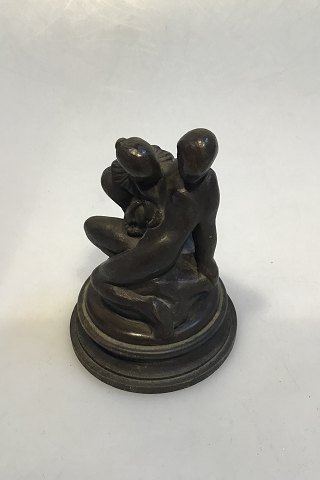 Gerhard Henning Bronze figur Elskende par, 1913.