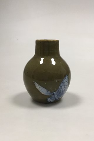 Bing og Grøndahl Art Nouveau  Unika vase med sommerfugle