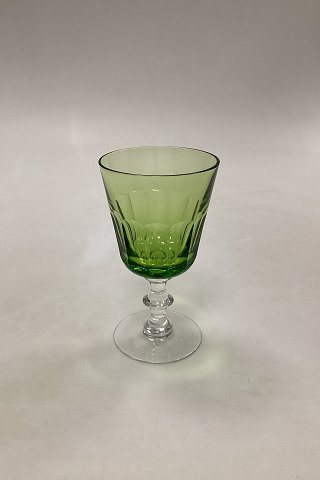 Holmegaard Christian VIII Hvidvinsglas med grøn cuppa