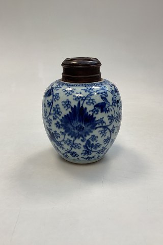 Orientalsk Kinesisk Vase / Ingefærkrus med motif i blå og hvid Jiaqing perioden 1795-1820?
