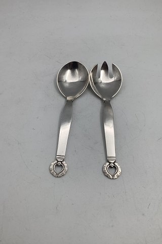 Georg Jensen Sterling Sølv Lille Salatsæt Ornamental