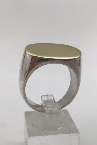 Georg Jensen / Hans Hansen Sterling Sølv Ring med Guld