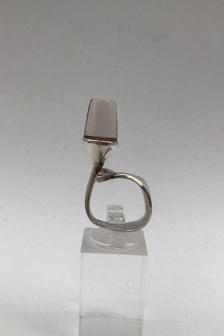 "Georg Jensen" Vivianna Torun Bülow-Hübe Sterling Sølv Ring Quartz