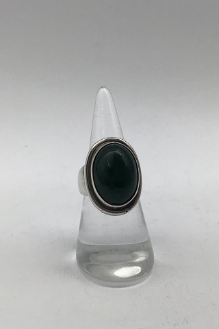 Georg Jensen Sterling Sølv Ring No 46A (Grøn Agat)