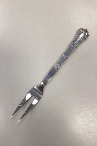 Dansk Ornamental Kødgaffel i Sølv