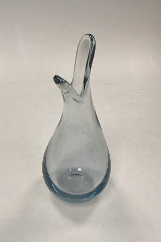Holmegaard Duckling / Næb-Vase af klart/aquafarvet glas