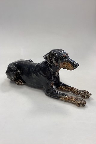 Royal Copenhagen Figur af hund -Dobermann No. 22691