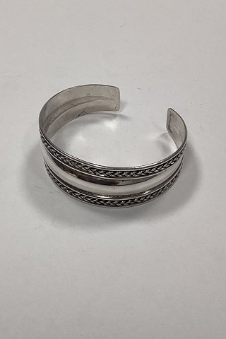 Moderne åben Armring i Sterling Sølv