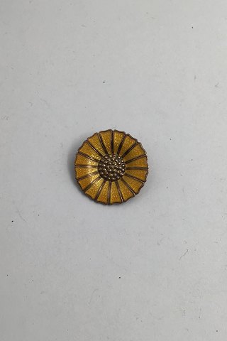 A Michelsen Sterling Sølv Marguerit Broche (Gul)