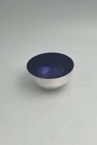 Hingelberg Sterling Sølv Skål med Blå Emalje af Svend Weihrauch