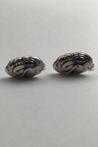 Georg Jensen Sterling Sølv Manchetknapper No. 10 Hæmatit
