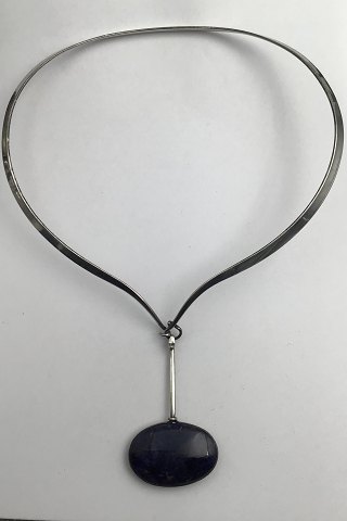Georg Jensen Sterling Sølv Torun Halsring No. 169 og Vedhæng No. 133