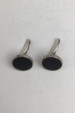 Georg Jensen Sterling Sølv Manchetknapper No. 201B (Onyx)