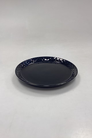 Bing og Grøndahl/Kronjyden Stentøj Sort Cordial Kagetallerken No. 306