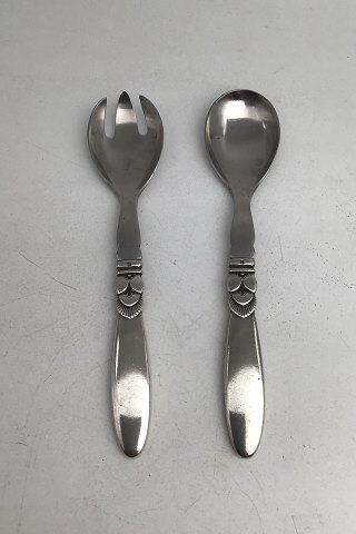 Georg Jensen Sterling Sølv Kaktus Salatsæt No. 134 (Lille)