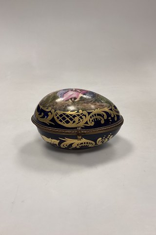 Ægformet Smykkeskrin / Bonbonnière i fransk Sèvres-stil