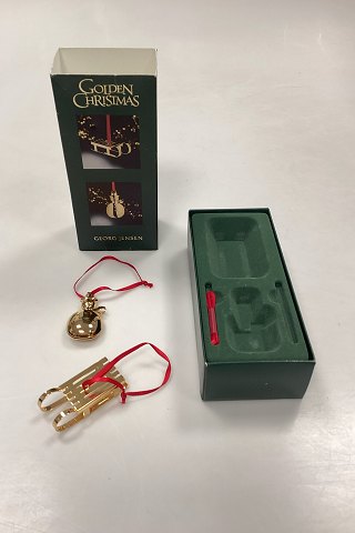 Georg Jensen Golden Christmas Julepynt - Snemand og Kælk 2004
