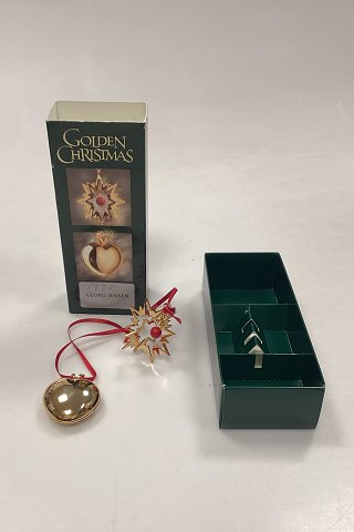 Georg Jensen Golden Christmas Julepynt - Hjerte og Stjerne 1998