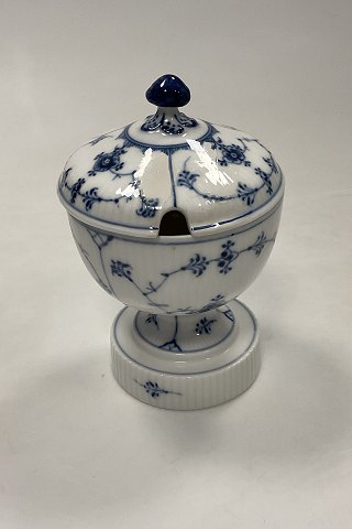 Royal Copenhagen Musselmalet Riflet Marmelade Krukke med Låg No. 2124