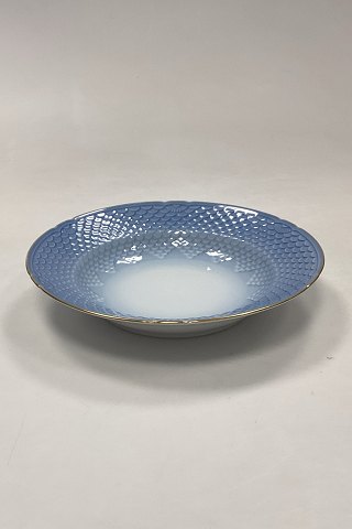 Bing og Grøndahl Blå Tone med guld Dyb Tallerken No. 23/323