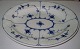 Antik Kgl. Porcelæn Musselmalet Riflet Fad 25,5cm fra 1850-1880